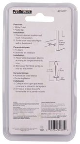 Prosource CL-208C-WH-PS Heavy-Duty Rigid Door Stop, 1 in Dia Base, 3 in Projection, Die-Cast Zinc & Plastic, White